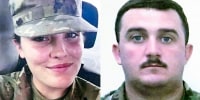 Sarah Beckstrom, left, and Andrew Wolfe, the National Guard members who were shot on November 26 in Washington D.C., blocks from the White House.
