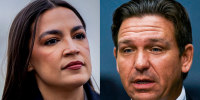 Alexandria Ocasio-Cortez and Ron Desantis