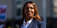 Letitia James, New York's attorney general, speaks outside federal court in Norfolk, Va., on Oct. 24.