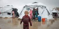 Heavy rains flood thousands of tents sheltering displaced civilians in Gaza