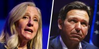 Virginia Gov.-elect Abigail Spanberger and Florida Gov. Ron DeSantis.