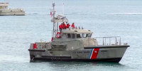 A Coast Guard boat on the water