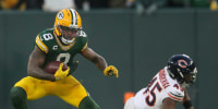 Green Bay Packers running back Josh Jacobs (8) against the Chicago Bears on Sunday, December 7, 2025, at Lambeau Field in Green Bay, Wis. The Packers defeated the Bears 28-21.
Wm. Glasheen USA TODAY NETWORK-Wisconsin