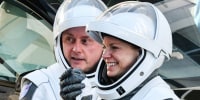 NASA’s Space X Crew-11 pilot Mike Fincke and commander Zena Cardman 