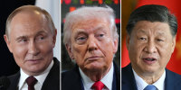 Russian President Vladimir Putin; U.S. President Donald Trump; Chinese President Xi