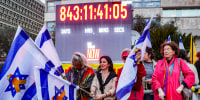 Image: Tel Aviv hostage clock