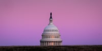 US Capitol Dome at Sunset
