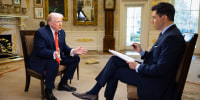 NBC Nightly News anchor Tom Llamas sits down with President Donald J. Trump for an interview 