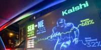 Kalshi advertisement of a passing truck