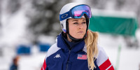 Lindsey Vonn of Team United States during the course inspection before the Downhill Training of the Milano Cortina 2026 Winter Olympic Games at Tofane Alpine Skiing Centre on February 6, 2026.