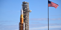 NASA's Artemis II Space Launch System rocket and Orion spacecraft 