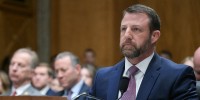 Sen. Markwayne Mullin, R-Okla., nominee to be secretary of Homeland Security, testifies during a Senate hearing on March 18, 2026.