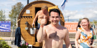 A grand public sauna event was held on Saturday at a park in Helsinki, capital of Finland. 15 mobile sauna rooms were set up in the park, offering free access to both locals and tourists. 