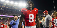 Ohio State Buckeyes linebacker Arvell Reese (8) leaves the field following the NCAA football game against the Ohio Bobcats at Ohio Stadium on Sept. 13, 2025. Ohio State won 37-9.