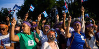 Cuba US Women's Protest