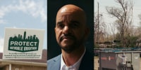 Indianapolis City-County Councilor Ron Gibson supports the data center in the Martindale-Brightwood neighborhood of Indianapolis, Indiana, on April 9, 2026. 