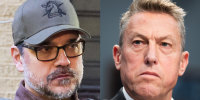 LEFT: NEW YORK CITY - JANUARY 28: In this handout photo provided by U.S. Immigration and Customs Enforcement, the New York City Fugitive Operations Team, joined by ICE Acting Director Caleb Vitello, conducted targeted enforcement operations resulting in the arrest of an illegal Dominican national on January 28, 2025 in New York City. (Photo by U.S. Immigration and Customs Enforcement via Getty Images)
.
RIGHT: UNITED STATES - APRIL 16: Rodney Scott, commissioner of the U.S. Customs and Border Protection, testifies during the House Appropriations Homeland Security Subcommittee hearing titled "Budget Hearing - Department of Homeland Security: CBP, ICE, and U.S. Citizenship and Immigration Services," in Rayburn building on Thursday, April 16, 2026. (Tom Williams/CQ-Roll Call, Inc via Getty Images)