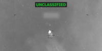 A boat is seen before a U.S. strike in the Eastern Pacific on May 05, 2026.