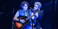 L.J. Benet, left, and Ali Louis Bourzgui perform in "The Lost Boys" in New York on March 26, 2026.