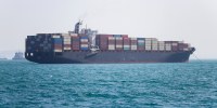 Vessels in the Strait of Hormuz near Bandar Abbas, Iran