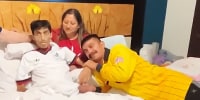 Kevin Gonzalez is reunited with his parents