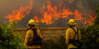 US-WEATHER-SANDY FIRE