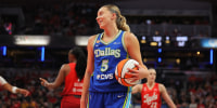 INDIANAPOLIS, IN - MAY 9:  Paige Bueckers #5 of the Dallas Wings looks on during the game against the Indiana Fever on May 9, 2026 at the Gainbridge Fieldhouse inIndianapolis, Indiana. NOTE TO USER: User expressly acknowledges and agrees that, by downloading and or using this Photograph, user is consenting to the terms and conditions of the Getty Images License Agreement. Mandatory Copyright Notice: Copyright 2026 NBAE (Photo by Melissa Tamez/NBAE via Getty Images)