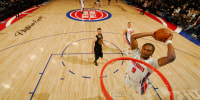 DETROIT, MI - MAY 5: Ausar Thompson #9 of the Detroit Pistons dunks the ball during the game Cleveland Cavaliers during Round Two Game One of the 2026 NBA Playoffs on May 5, 2026 at Little Caesars Arena in Detroit, Michigan. NOTE TO USER: User expressly acknowledges and agrees that, by downloading and/or using this photograph, User is consenting to the terms and conditions of the Getty Images License Agreement. Mandatory Copyright Notice: Copyright 2026 NBAE (Photo by Brian Sevald/NBAE via Getty Images)