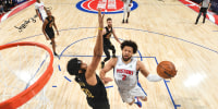 The Detroit Pistons take Game 1 of the Eastern Conference Semifinals against the Cavaliers after fending off a late charge by Cleveland in the fourth quarter.