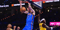 Chet Holmgren led the way with 24 points as the Oklahoma City Thunder struck first in the Western Conference Semifinals, defeating the Los Angeles Lakers in Game 1.