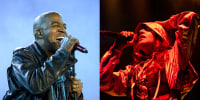 Kid Cudi performs in Paris in 2025; M.I.A. performs in Texas on May 1, 2026.