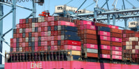 Shipping containers.