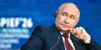 Russian President Vladimir Putin attends the St. Petersburg International Economic Forum on June 5, 2026.