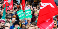 Anti-racism protest in Belfast.