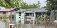 A neighborhood was flooded.