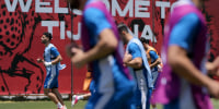 Iran's national soccer team during a training session in Tijuana, Mexico on June 18, 2026. 