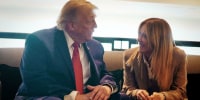 President Donald Trump speaks to Italian Prime Minister Giorgia Meloni on the sidelines of the G7 Summit in Evian-les-Bains, France, on June 17, 2026.