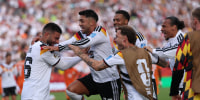 Image: Deniz Undav of Germany and his teammates celebrate the goal that helped them beat Ivory Coast 2-1 on Saturday, June 20, 2026.