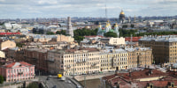 Aerial view of St. Petersburg.