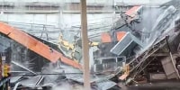 Videos show floods of rain water in a BJs Wholesale Store in Oakhurst, N.J., on July 6, 2026.
