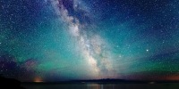 Milky Way Night Sky with Air Glow Dark