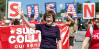 GOP Senate Candidate Susan Collins Attends Annual Moxie Day Parade In Maine