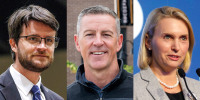A split composite of Will Lawrence, Matt Maasdam and Bridget Brink.
