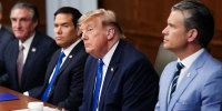 President Donald Trump during a Cabinet meeting at Camp David in Maryland, on July 31, 2026.