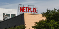 The Netflix office building in Los Angeles on April 16, 2026.