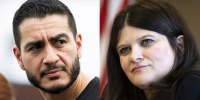 Democratic candidates for MIchigan's open Senate seat, Abdul El-Sayed and Rep. Haley Stevens.