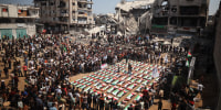 Funeral Of 112 Members Of The Hassayna And Abu Sharia Clan, Who Were Killed In An Israeli Strike