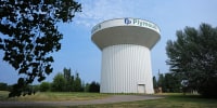 Plymouth water tower in Minnesota