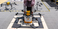 Delivery drones in Shenzhen, China on July 23, 2026.