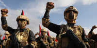 Houthi fighters in Yemen.